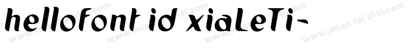 hellofont id xiaLeTi字体转换